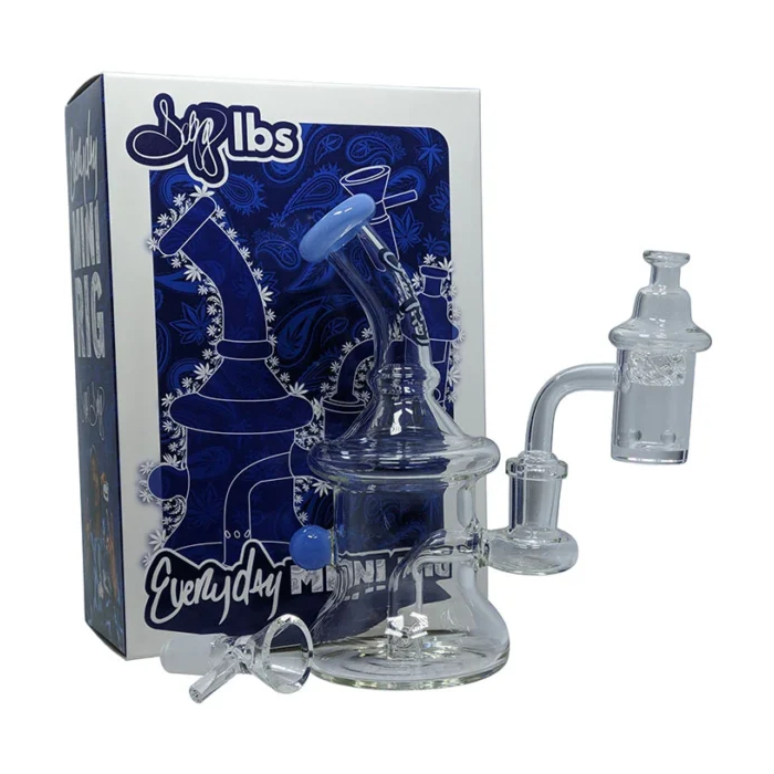 Dogg Lbs (Water Pipe) Everyday 6.5" Color Mini Rig Box Set with Banger & Carb Cap