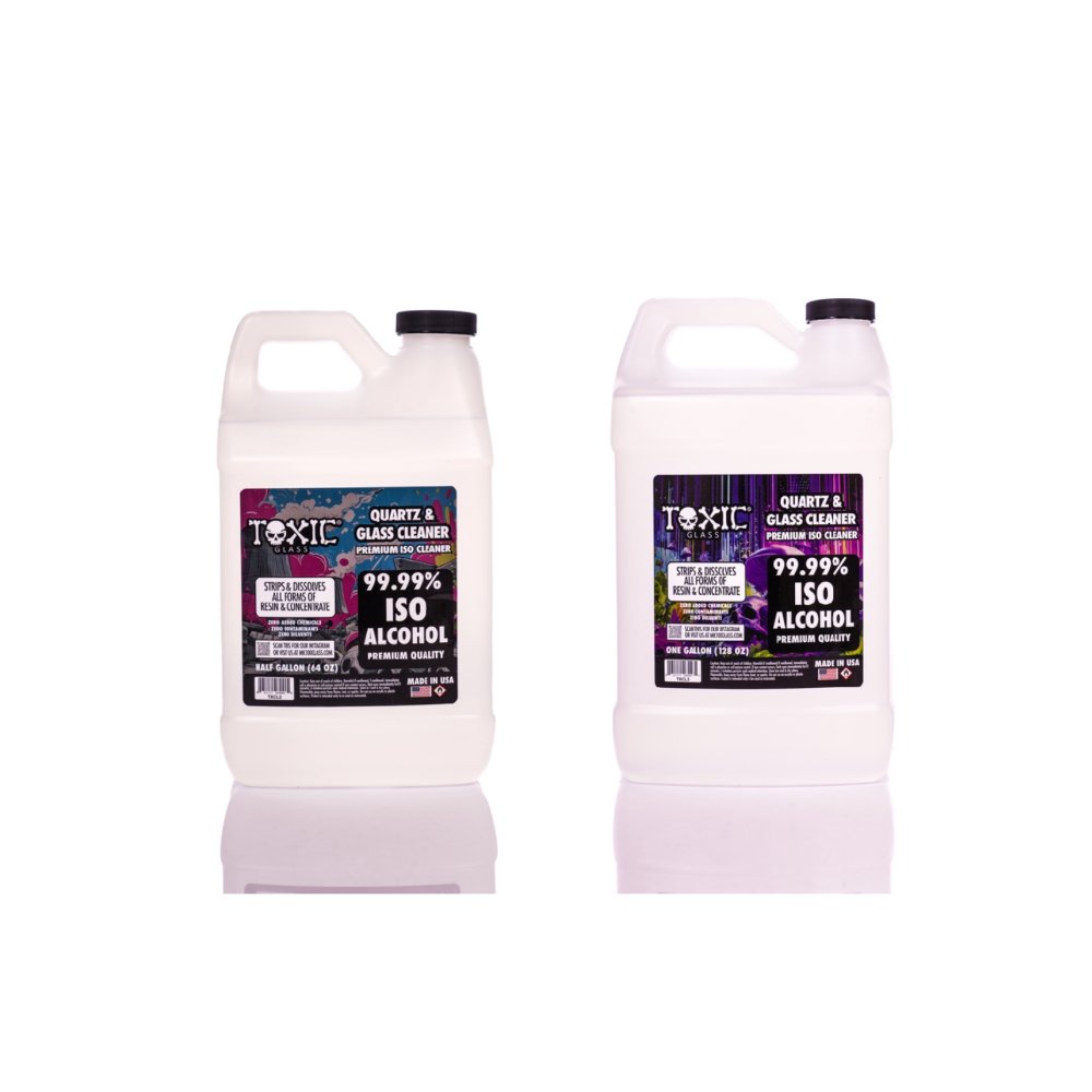 Toxic Glass Toxic 99.99% ISO Alcohol Quartz and Glass Cleaner Group Photo