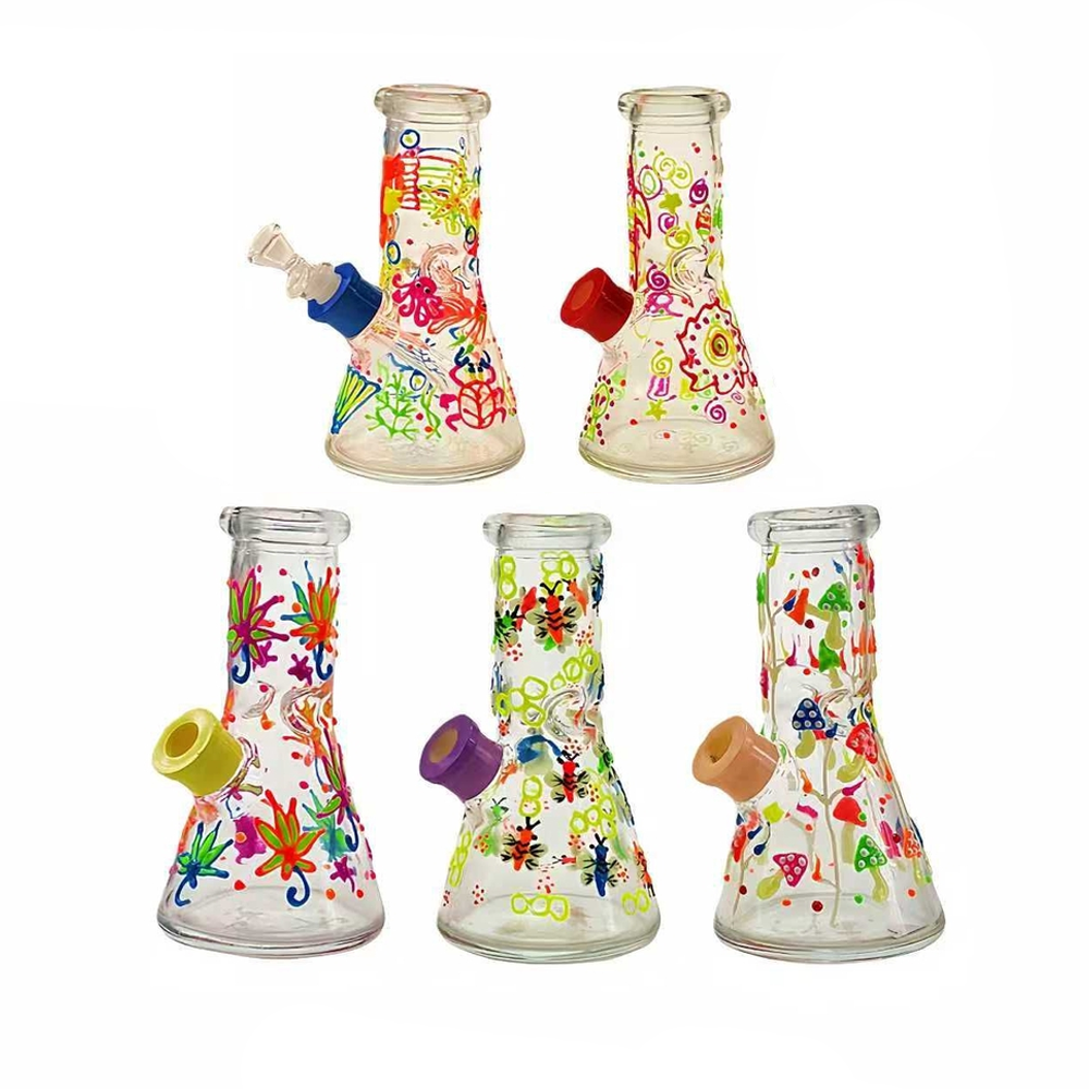 Non branded (Water Pipe) F81 8″ 7mm Thick Glow in the Dark Group Photo