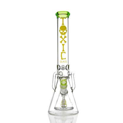 MKGlass (Water Pipe) TX72 Toxic 16″ Pyramid Recycler Beaker Lime