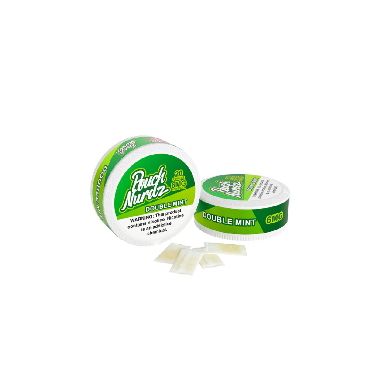 Pouch Nurdz Nicotine Pouch (20pc Can)(5pc Display) Double Mint