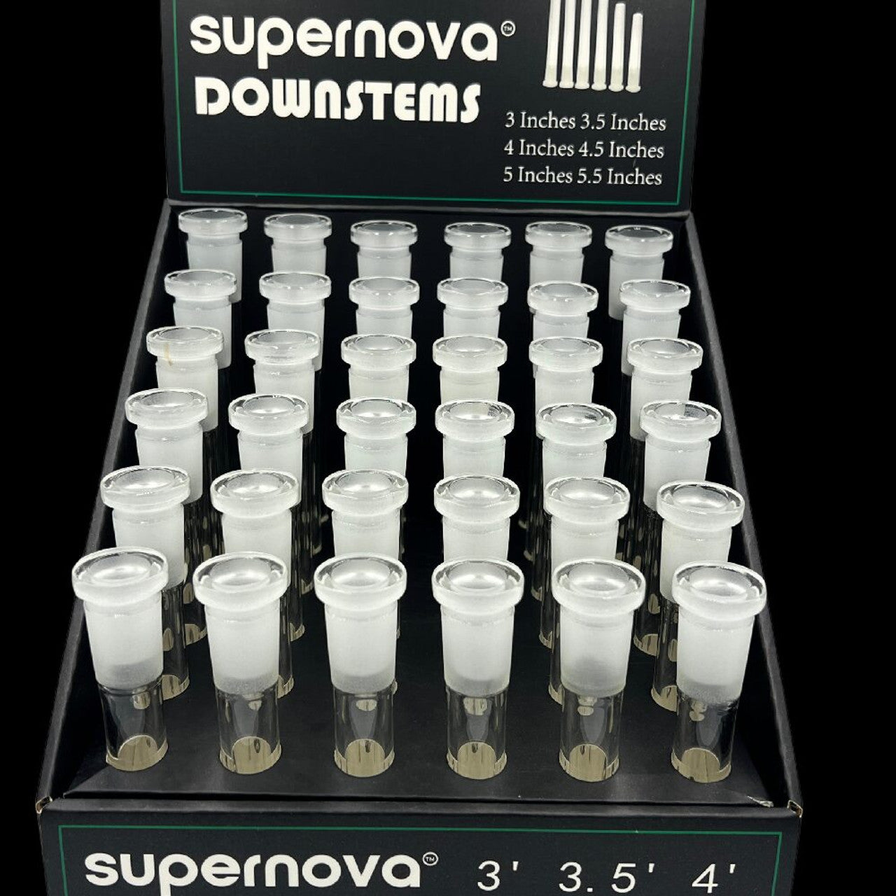 Glass Downstem (DSPLY 36pc)(Downstem) 5.5″- 3″