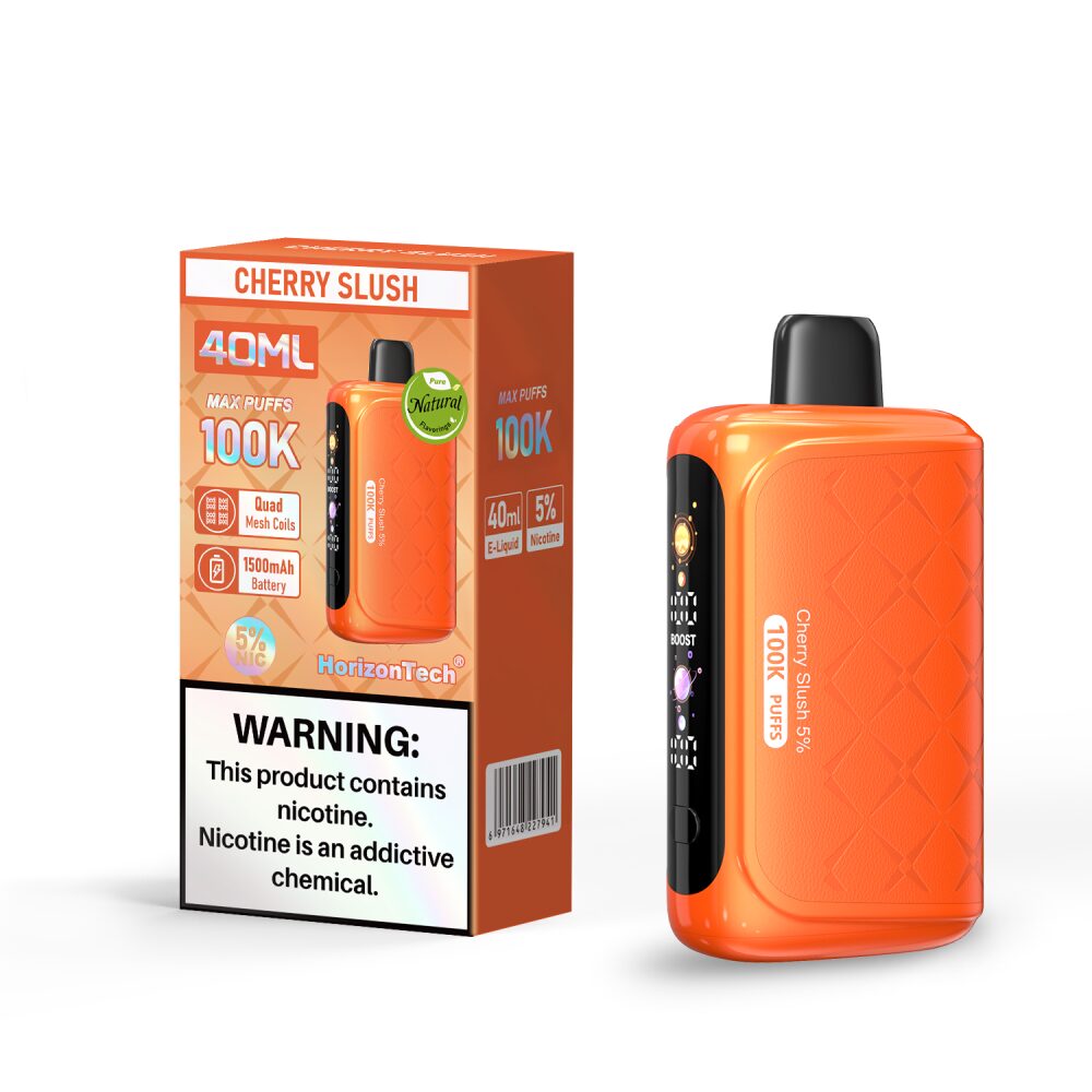 Horizon 100K Disposable Cherry Slush with packaging