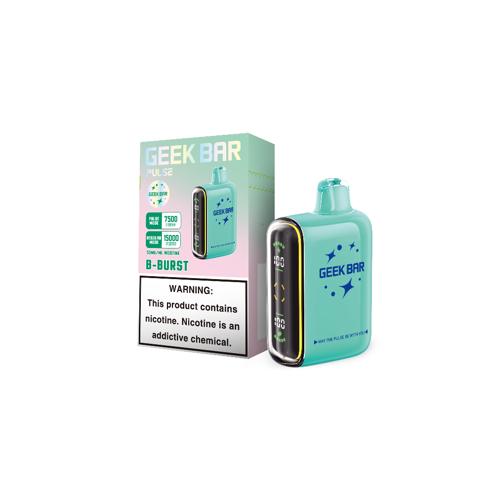 Geek Bar Pulse Disposable B-Burst with packaging