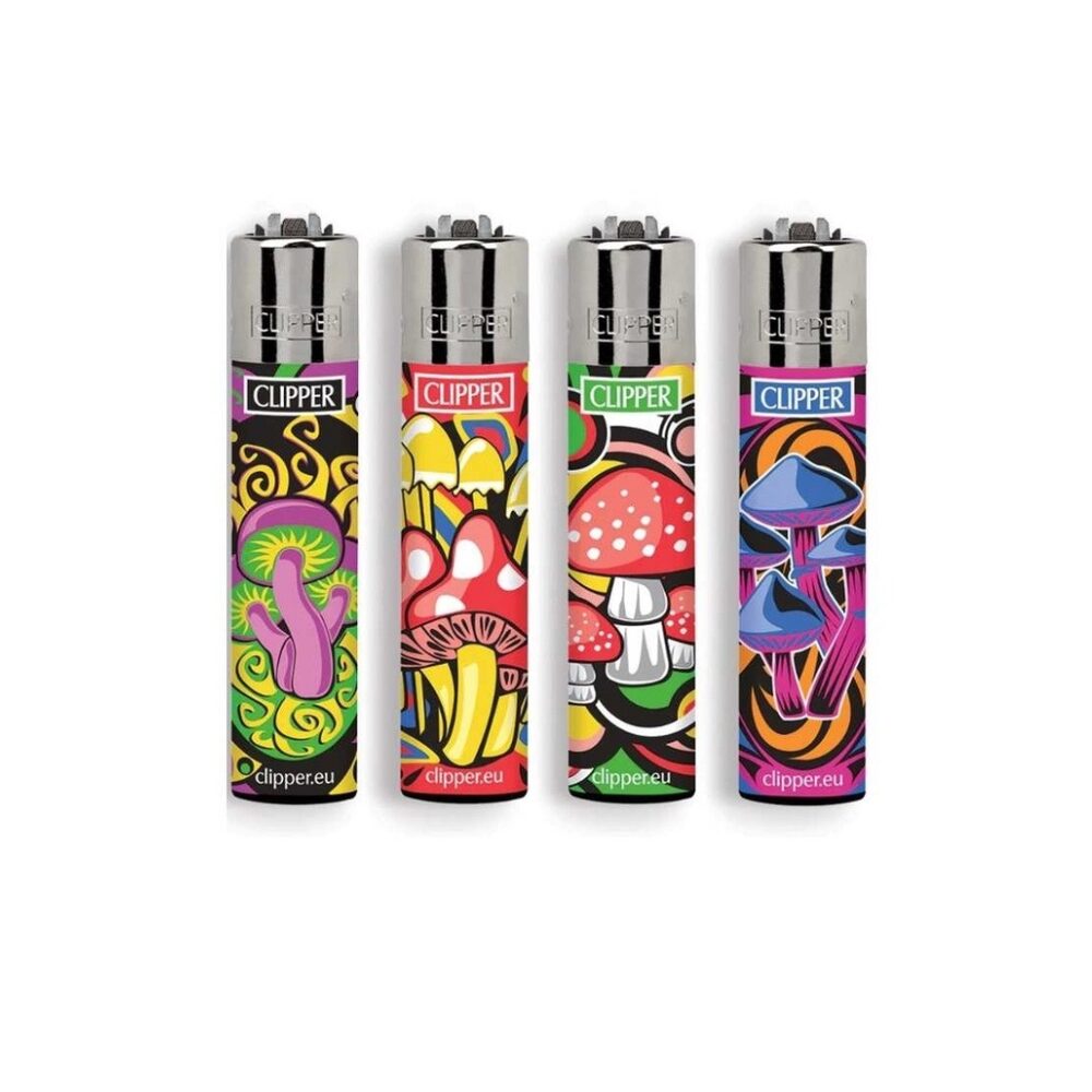 Clipper (DSPLY 48pc)(Lighter) CP11R Reusable Classic Large Mushroom 4/4 (SAS)