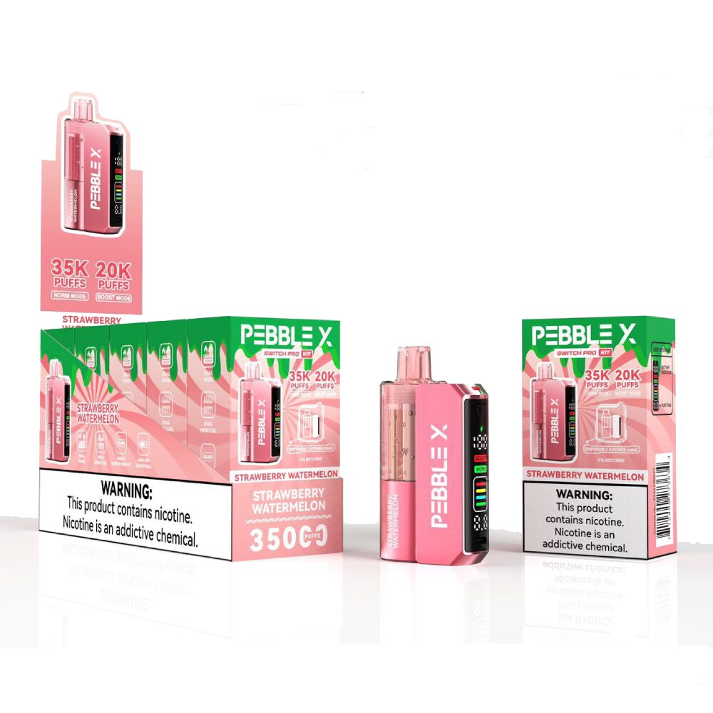 Pebble X 35K Disposable + Power Dock Strawberry Watermelon with packaging