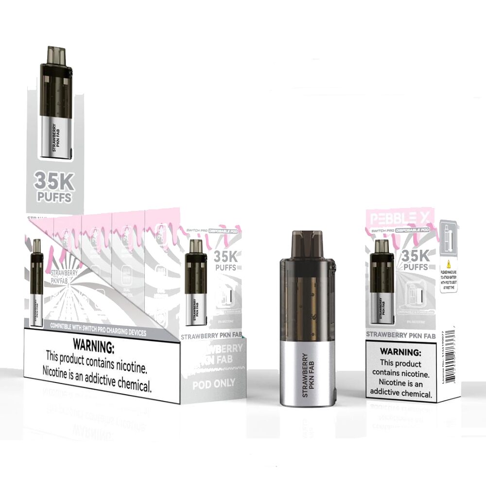 Pebble X 35K Disposable POD Strawberry PKN Fab with packaging