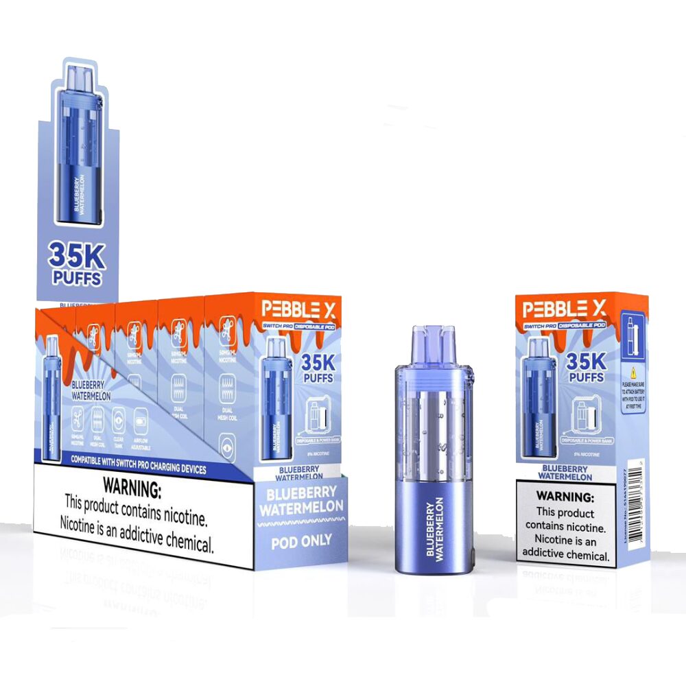 Pebble X 35K Disposable POD Blueberry Watermelon with packaging