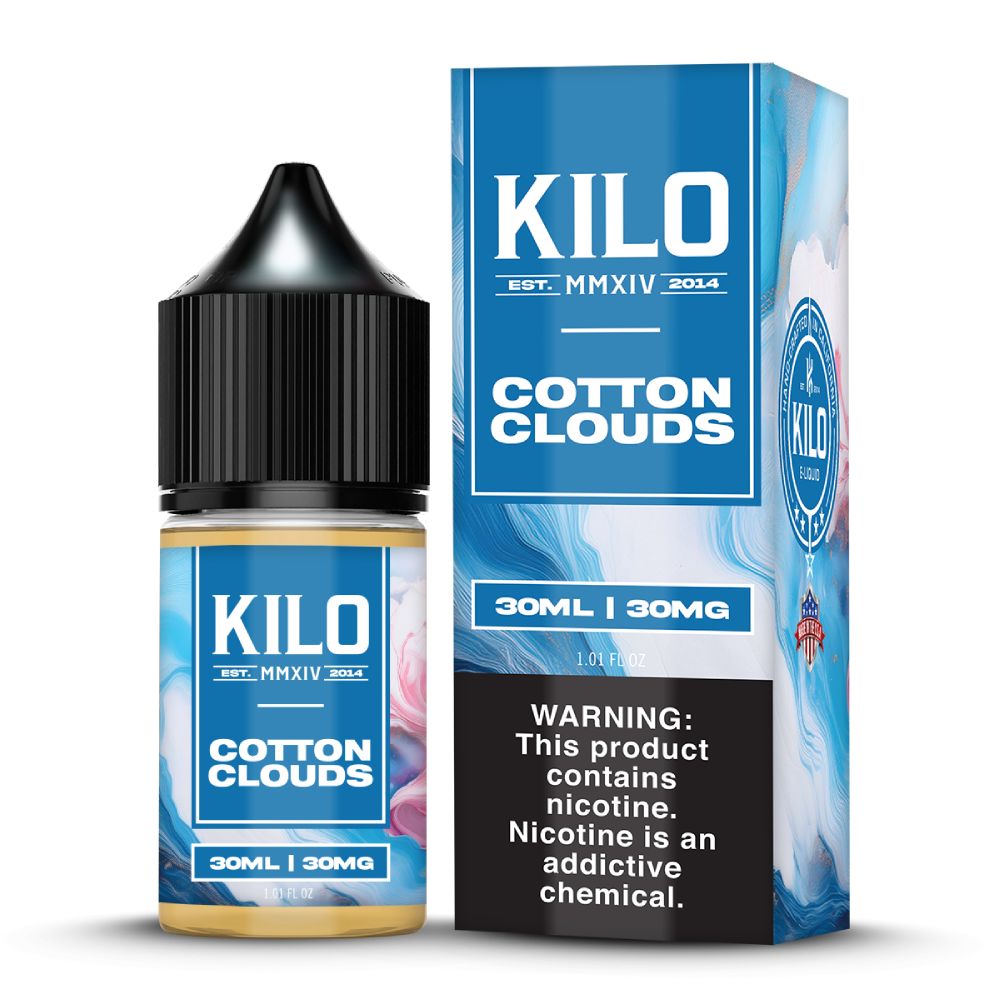 Cotton Clouds KILO Salts 30mL with packaging