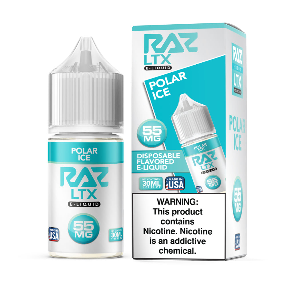 Polar Ice RAZ LTX Salts 30mL Bottle with packaging