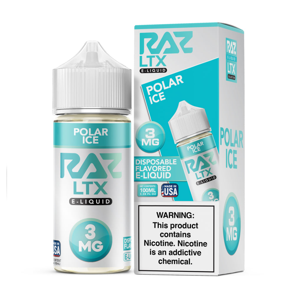 Polar Ice RAZ LTX 100mL Bottle with packaging