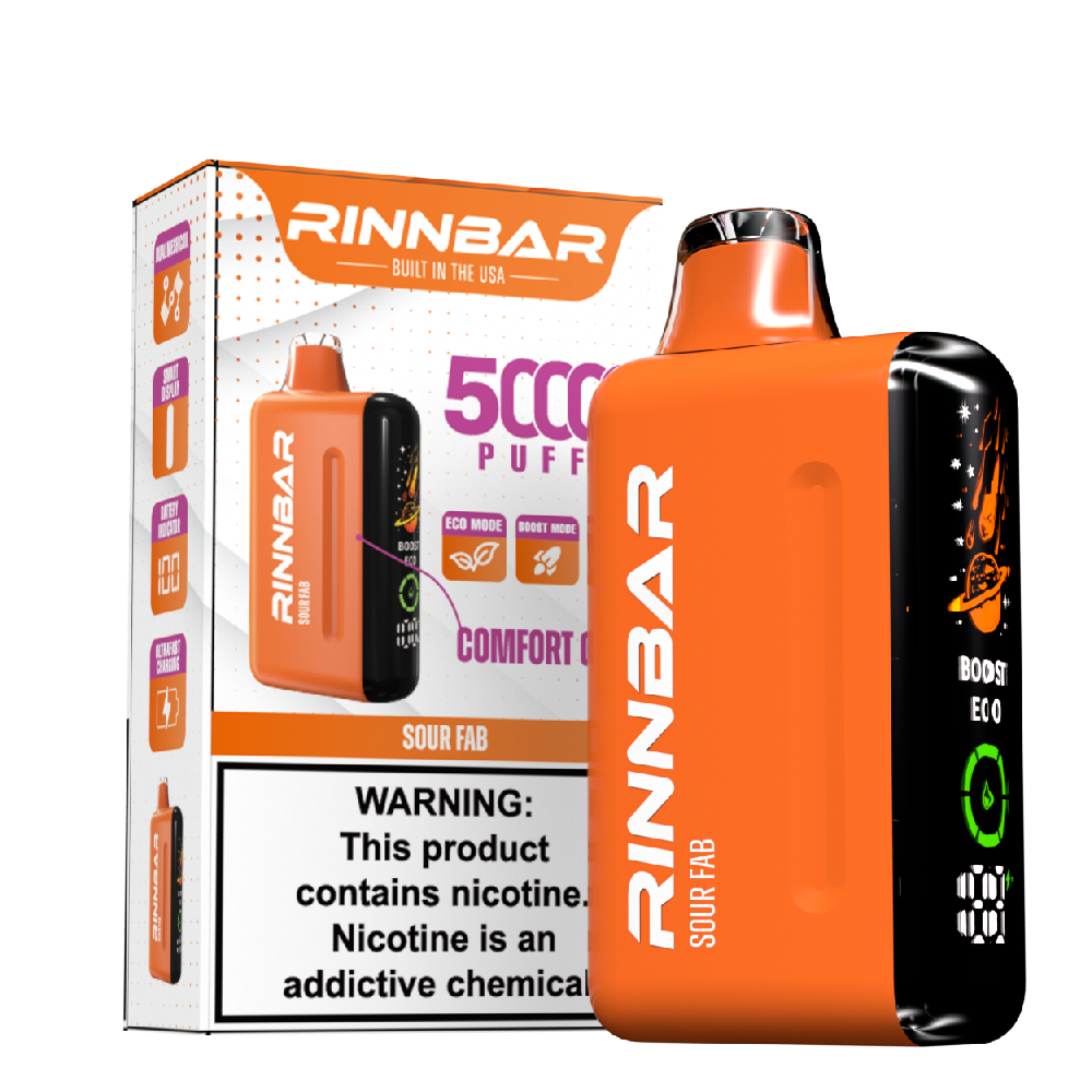Rinn Bar 50K Disposable Sour Fab with packaging