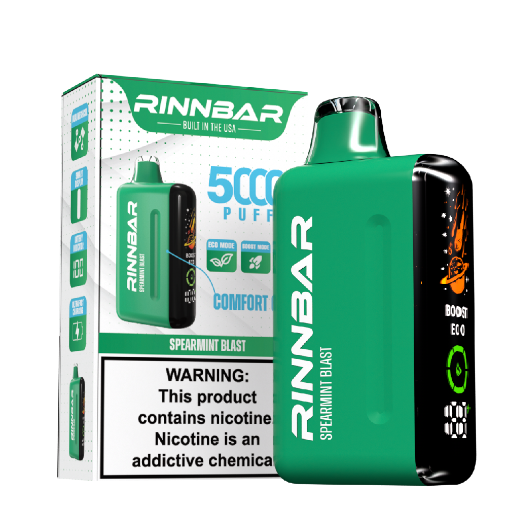 Rinn Bar 50K Disposable Spearmint Blast with packaging