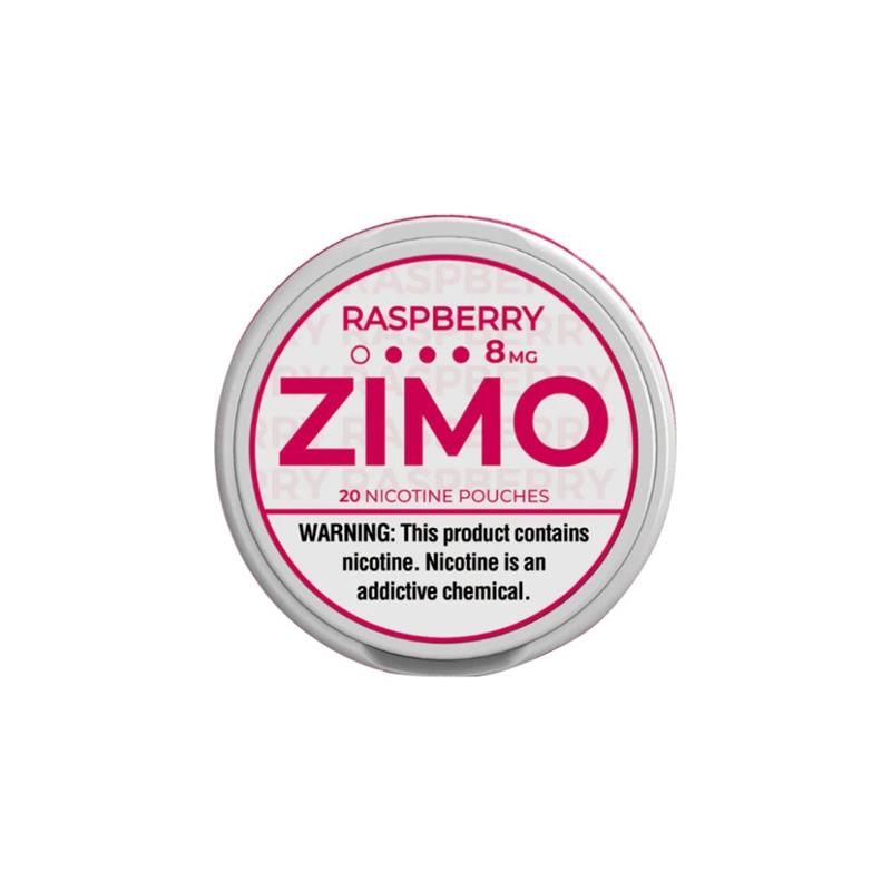 Zimo Nicotine Pouches 3-8mg 20pc Can 5pc Pack Raspberry