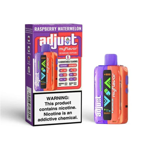 Adjust MyFlavor 40k Disposable raspberry watermelon with packaging