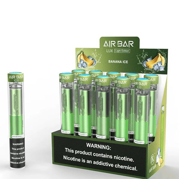 Air Bar Lux Disposable 1000 Puffs 2.7mL - Banana Ice with packaging
