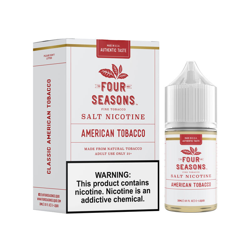 American Tobacco by Four Seasons Salt 30ML with packaging