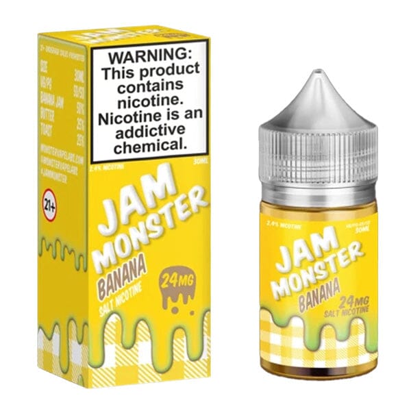 Banana By Jam Monster Salts E-Liquid with packaging