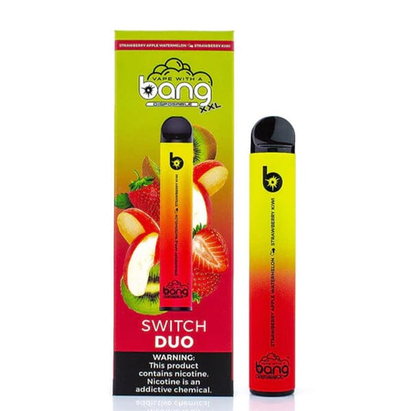 Bang XXL Switch Duo Disposable Device (Individual) - 2500 Puffs strawberry apple watermelon strawberry kiwi with packaging