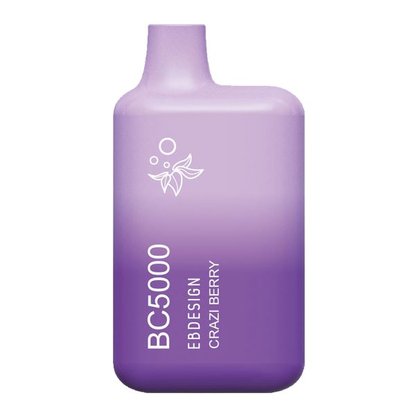 BC5000 (Non Branded EBDESIGN / Branded EBCREATE) Disposable 5000 Puffs 9.5mL 40-50mg Crazi Berry