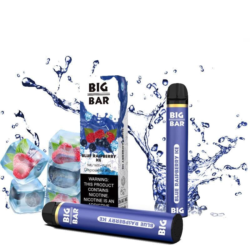 Big Bar 5% Disposable (Individual) - 1600 Puffs blue raspberry ice with packaging