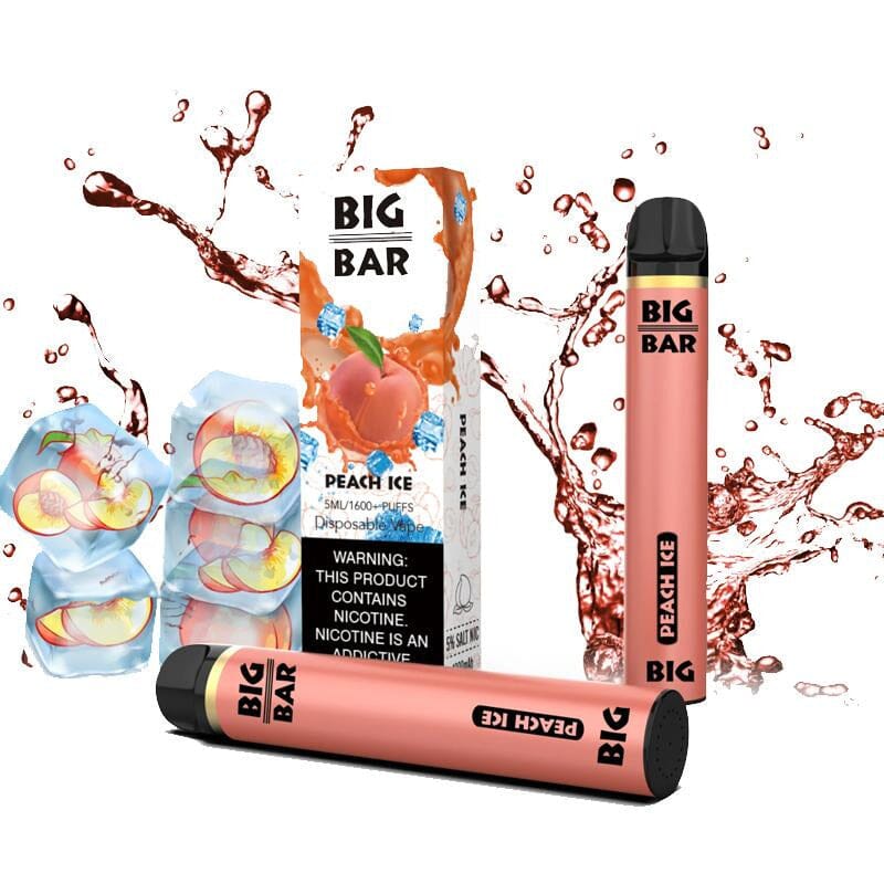 Big Bar 5% Disposable (Individual) - 1600 Puffs peach ice with packaging