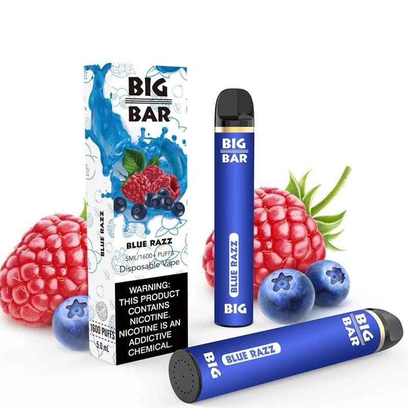 Big Bar 5% Disposable (Individual) - 1600 Puffs blue razz with packaging