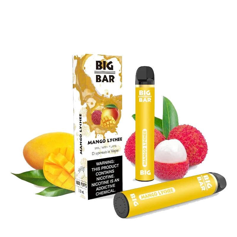 Big Bar 5% Disposable (Individual) - 1600 Puffs mango lychee with packaging