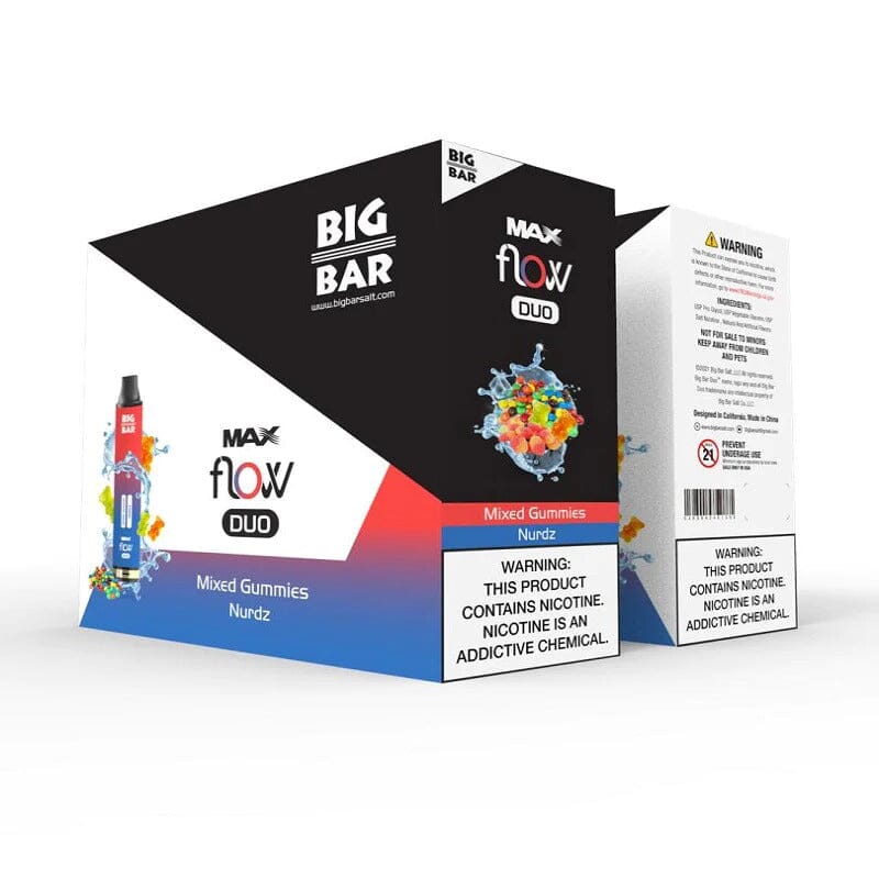 Big Bar MAX FLOW DUO Disposable | 4000 Puffs | 12mLmixed gummies nurdz packaging