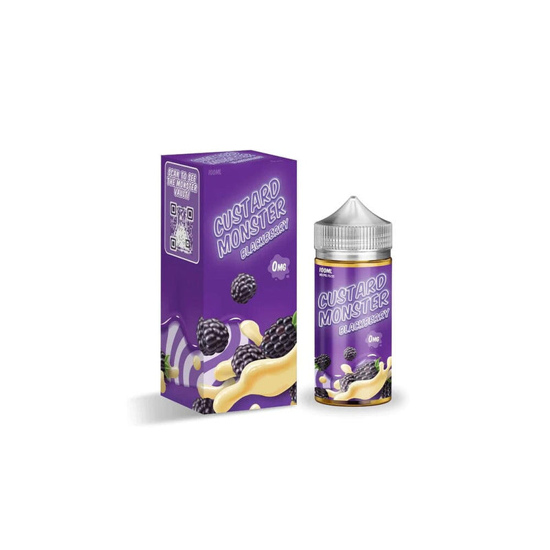 Blackberry By Custard Monster E-Liquid with packaging