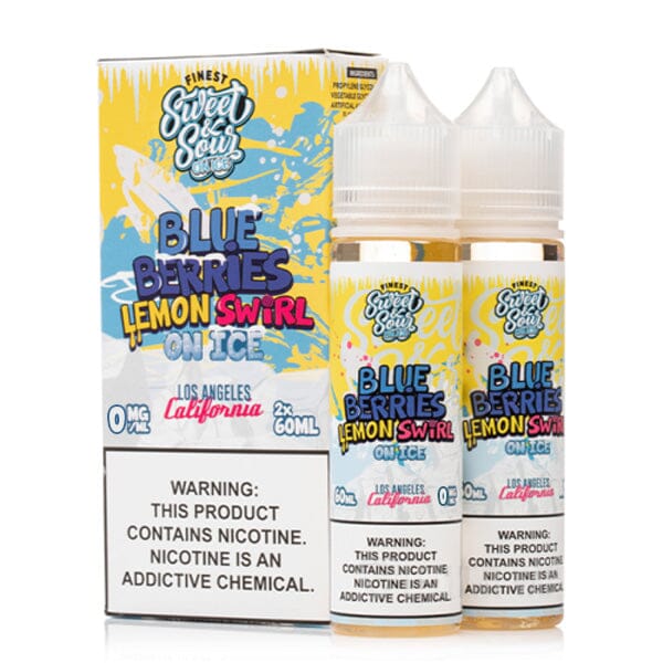 Blue Berries Lemon Swirl On Ice by Finest Sweet & Sour 120ML with packaging