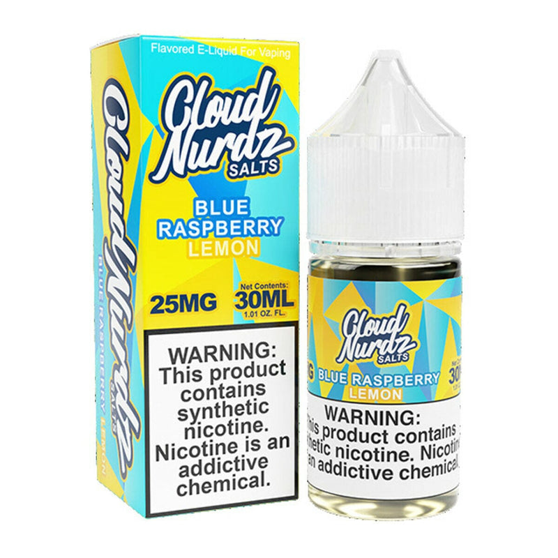 Blue Raspberry Lemon by Cloud Nurdz TFN Salt 30ml with packaging