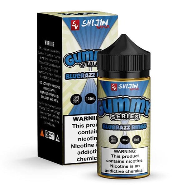 Bluerazz Rings by Shijin Vapor Gummy Series E-Liquid 100ml with packaging