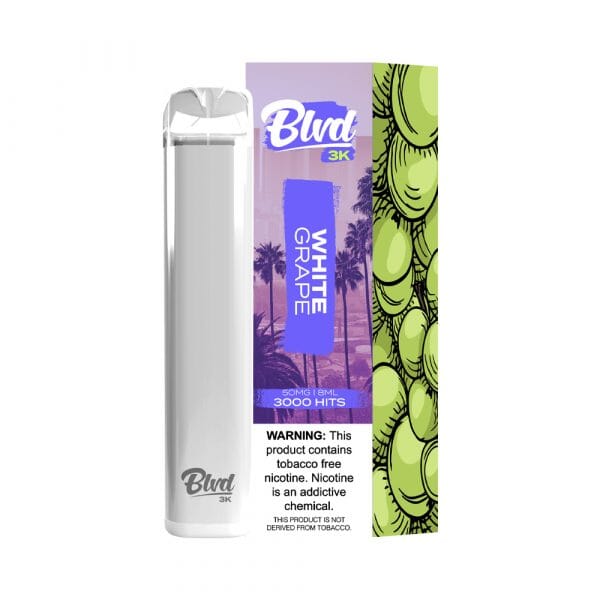BLVD 3k Disposable | 3000 Puffs | 8mL white grape with packaging