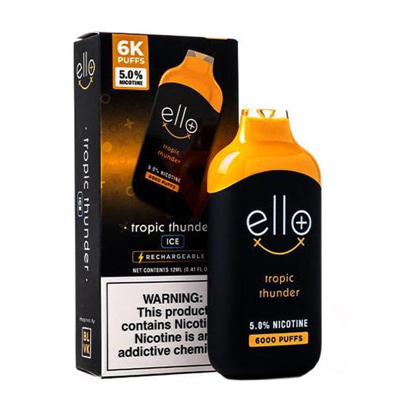 BLVK Ello Plus Disposable 6000 Puffs 12mL 50mg Tropical Thunder with Packaging