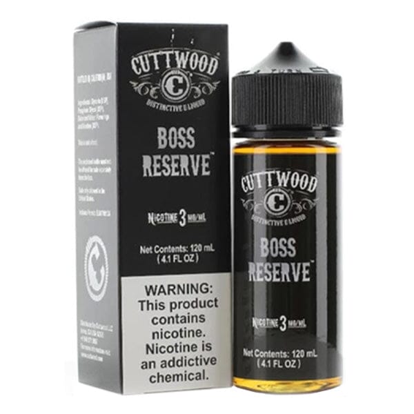 Boss Reserve by Cuttwood EJuice 120ml with packaging