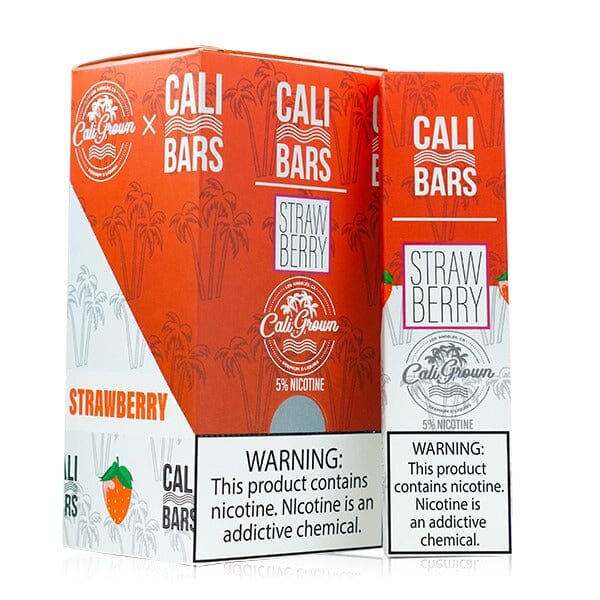 Cali Bars Disposable E-Cigs By Cali Grown (Individual) strawberry with packaging