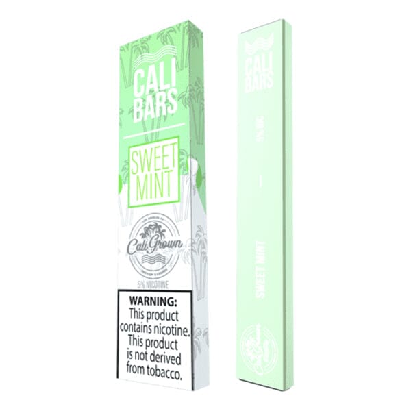 Cali Bars Disposable E-Cigs By Cali Grown (Individual) sweet mint with packaging