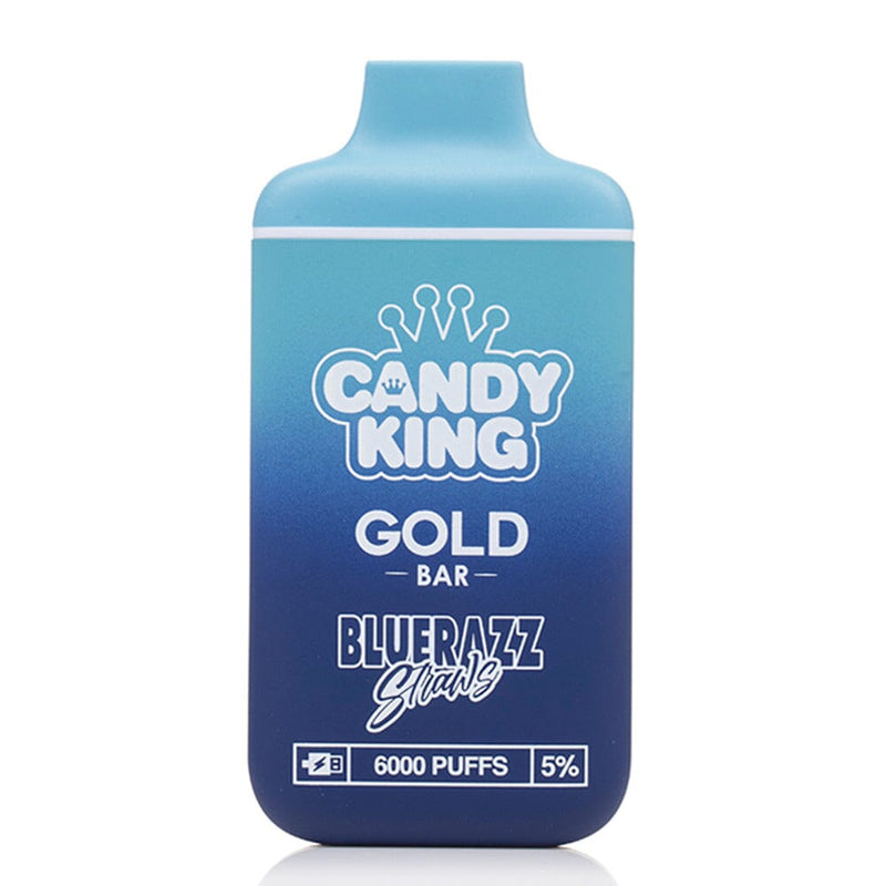 Candy King Gold Bar Disposable 6000 Puffs bluerazz straws