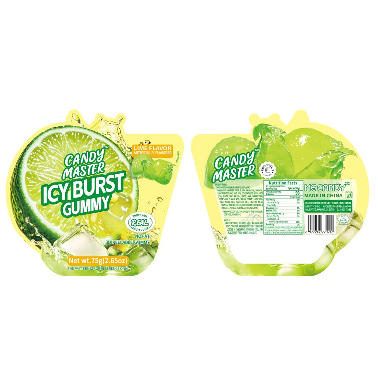 Candy Master Icy Burst (Gummy Candy) lime