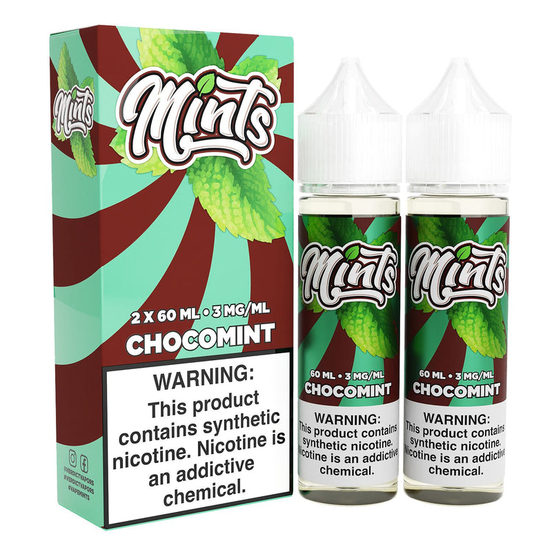 Chocomint by MINTS SUB OHM SALT SERIES E-Liquid 2X 60ML with packaging