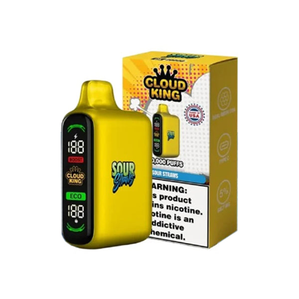 Cloud King 20K Disposable sour straws with packaging