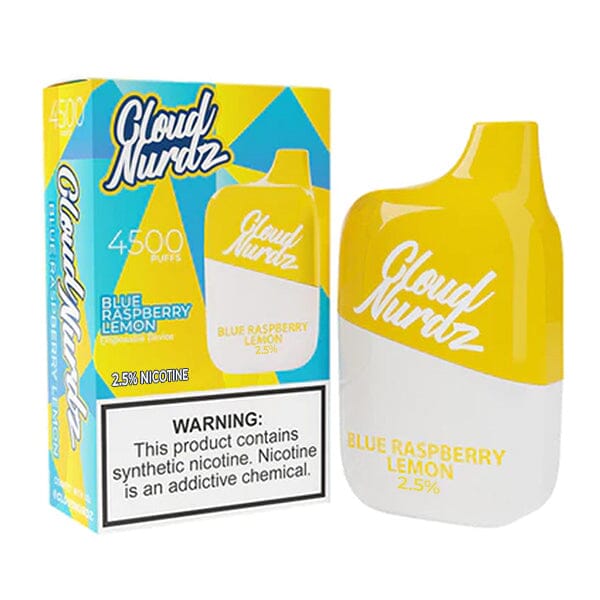 Cloud Nurdz 4500 Puffs Disposable | 12m - Blue Raspberry Lemon with packaging