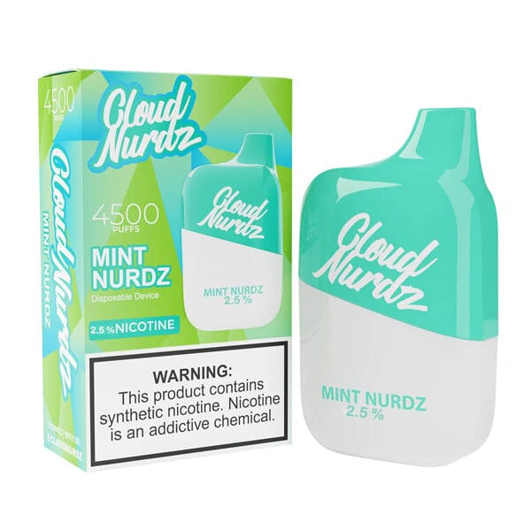 Cloud Nurdz 4500 Puffs Disposable | 12ml - Mint Nurdz with packaging