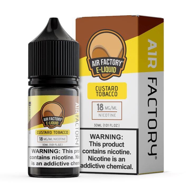 Custard Tobacco by Air Factory Salt 30mL with packaging