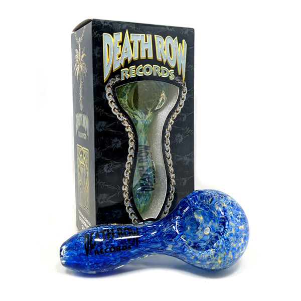 Death Row Records (Hand Pipe) 3.75" US Color Frit Spoon blue with packaging