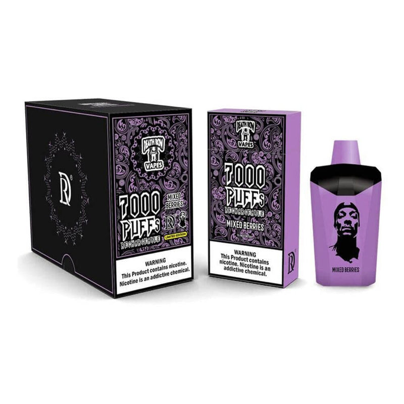 Death Row Vapes Disposable | 7000 Puffs | 12mL | 50mg Mixed Berries with Packaging