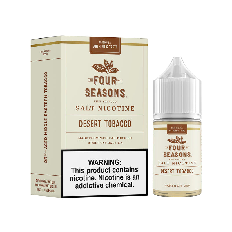 Desert Tobacco by Four Seasons Salt 30ML with packaging