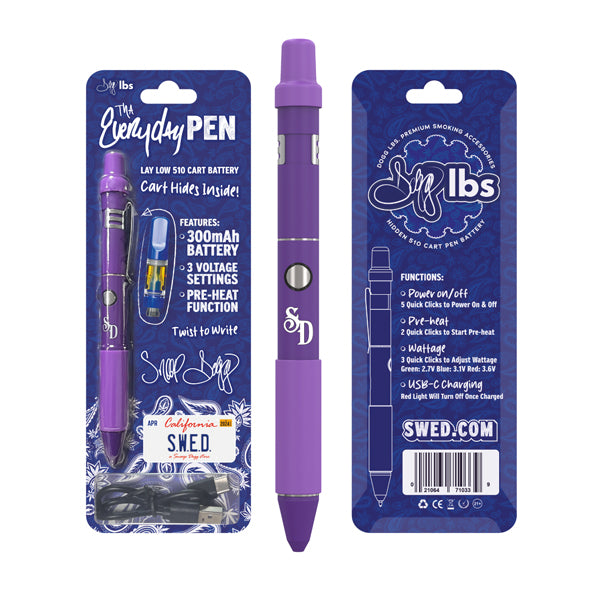 Dogg Lbs (510BATT) Tha Everyday Cart Pen purple with packaging