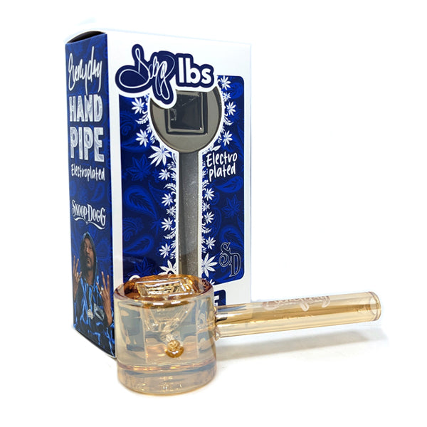 Dogg Lbs (Hand Pipe) 4" Everyday Electro Plated Cylinder gold with packaging